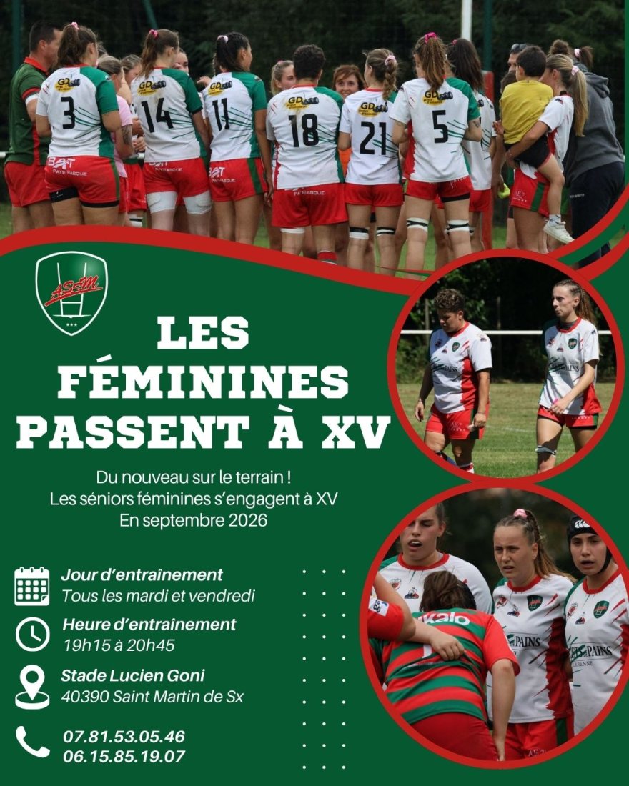 Les séniors Féminines passent à XV